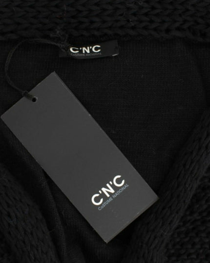 Costume National Black sleeveless knitted cardigan