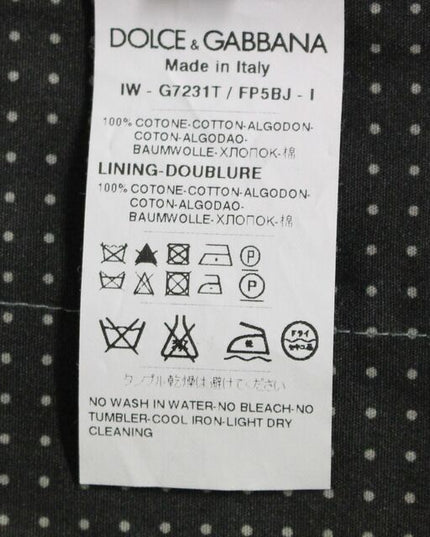 Dolce & Gabbana Gray Polka Dot Dress Vest Gilet Weste