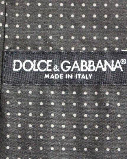 Dolce & Gabbana Gray Polka Dot Dress Vest Gilet Weste