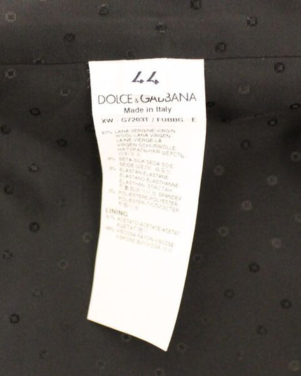 Dolce & Gabbana Black Wool Silk Stretch Dress Vest Blazer