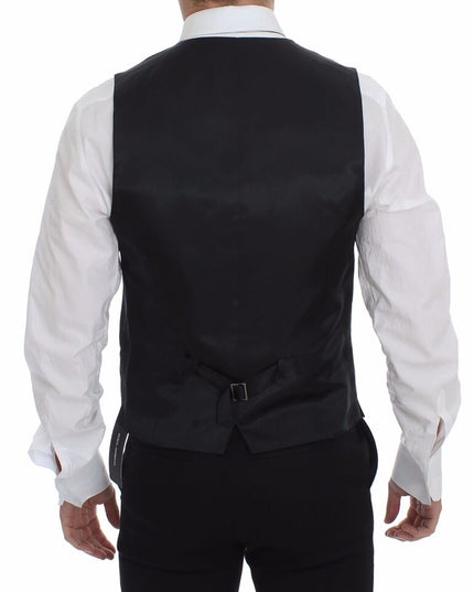 Dolce & Gabbana Gray Slim Fit Button Front Dress Formal Vest