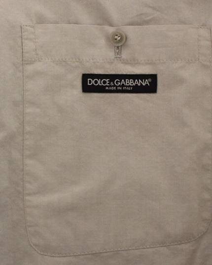 Dolce & Gabbana Beige Cotton Silk Blend Dress Vest Blazer