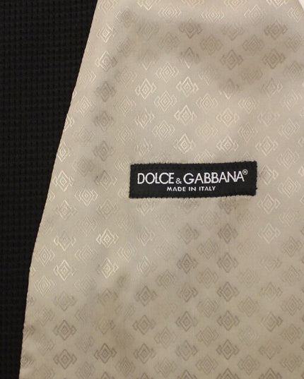 Dolce & Gabbana Black Cotton Dress Vest Blazer Jacket