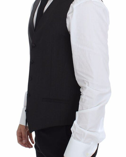 Dolce & Gabbana Gray Wool Stretch Dress Vest Blazer