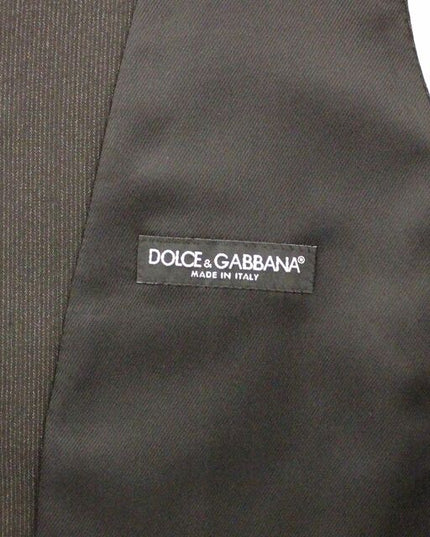 Dolce & Gabbana Gray Wool Stretch Dress Vest Jacket Blazer