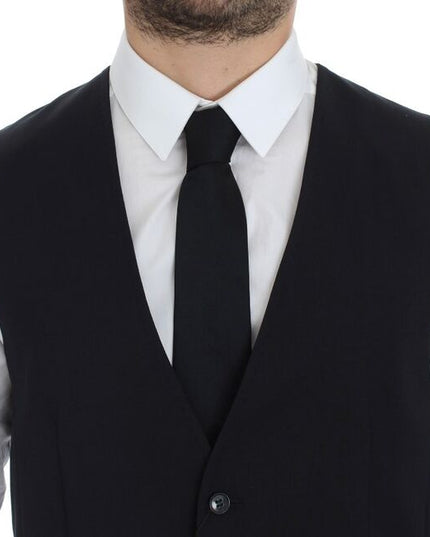 Dolce & Gabbana Blue Cotton Stretch Dress Vest Blazer