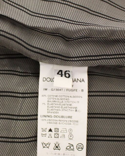 Dolce & Gabbana Gray Cotton Stretch Dress Vest Blazer