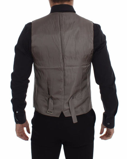 Dolce & Gabbana Beige Cotton Stretch Dress Vest Blazer