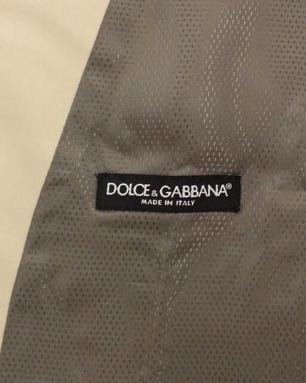 Dolce & Gabbana Beige Cotton Stretch Dress Vest Blazer