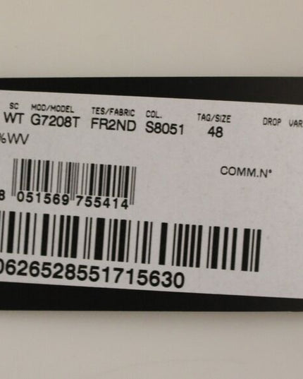 Dolce & Gabbana Black Striped Wool Single Breasted Vest