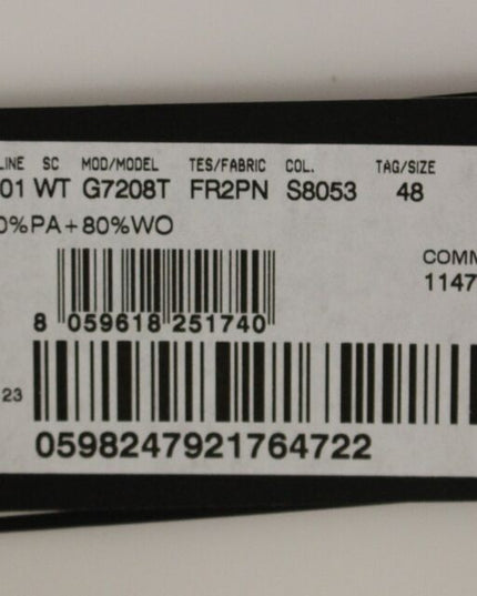 Dolce & Gabbana Black Striped Wool Logo Vest Gilet Weste