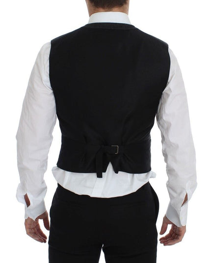 Dolce & Gabbana Gray Wool Blend Vest Gilet Weste