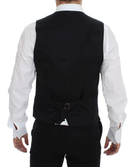 Dolce & Gabbana Gray Wool Formal Dress Vest Gilet Weste