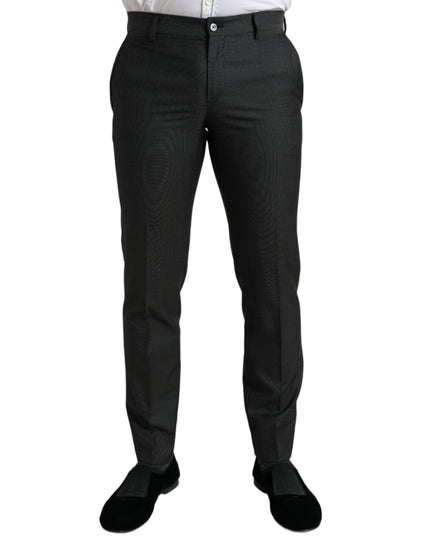 Dolce & Gabbana Dark Gray Stretch Slim Formal Pants