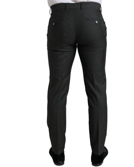 Dolce & Gabbana Dark Gray Stretch Slim Formal Pants