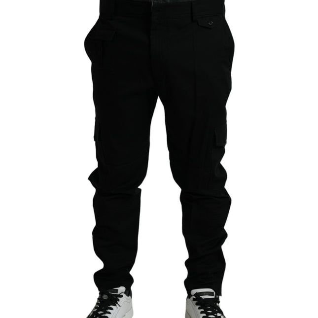 Dolce & Gabbana Black Gray slim Cotton Denim Jeans