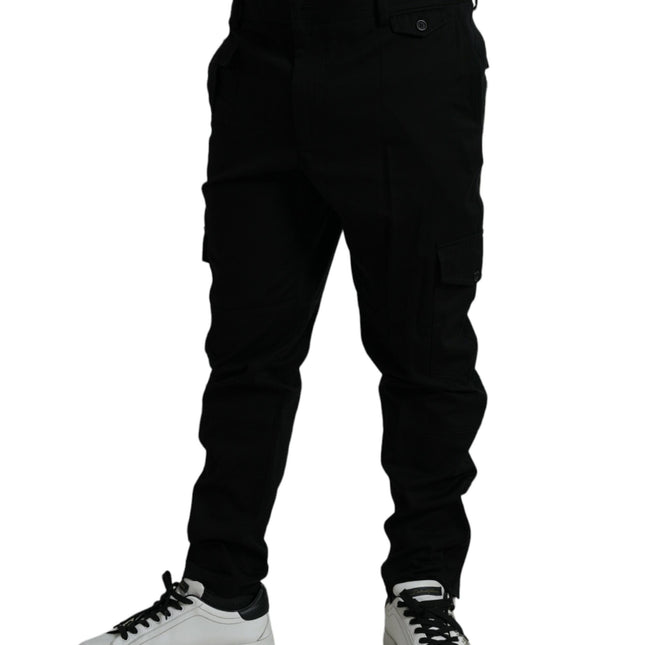Dolce & Gabbana Black Gray slim Cotton Denim Jeans