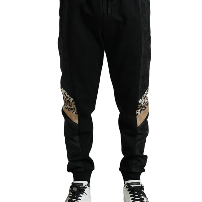 Dolce & Gabbana Black Cotton Slim Stretch Jogger Pants