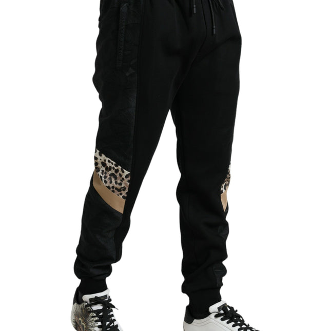 Dolce & Gabbana Black Cotton Slim Stretch Jogger Pants