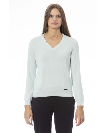 Baldinini Trend Light Blue Cashmere Women Sweater