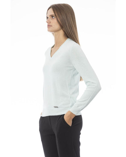 Baldinini Trend Light Blue Cashmere Women Sweater