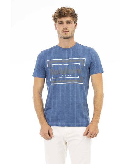 Baldinini Trend Blue Cotton Men T-Shirt