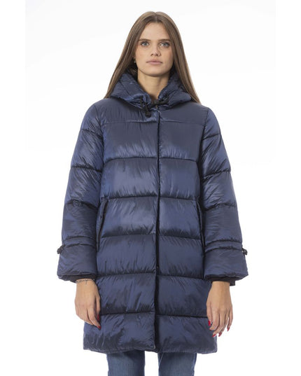 Baldinini Trend Light Blue Nylon Jackets & Coat