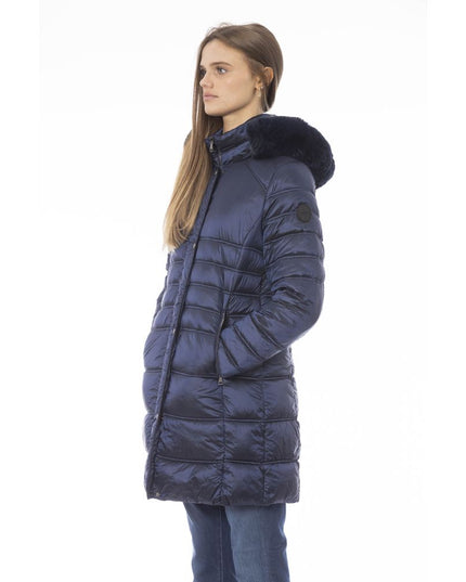 Baldinini Trend Light Blue Polyester Jackets & Coat