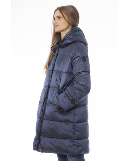 Baldinini Trend Light Blue Nylon Jackets & Coat