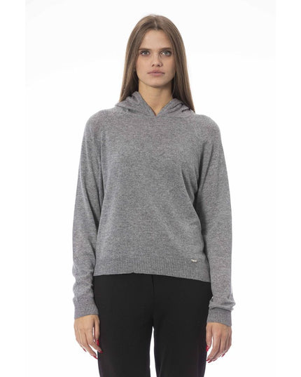 Baldinini Trend Gray Wool Women Sweater