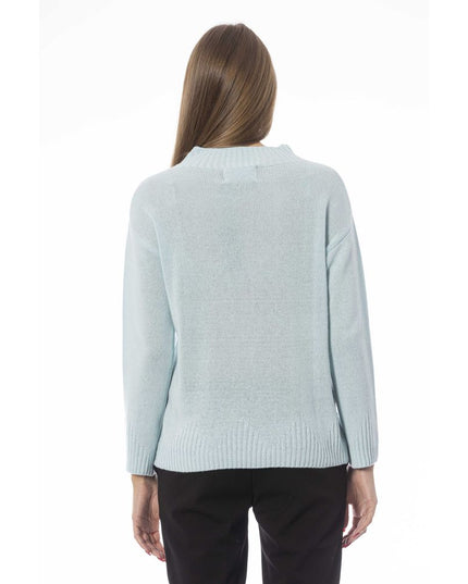 Baldinini Trend Light Blue Wool Women Sweater