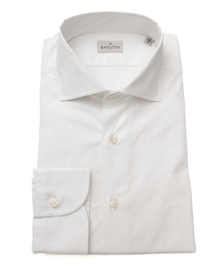 Bagutta White Cotton Men's Shirt