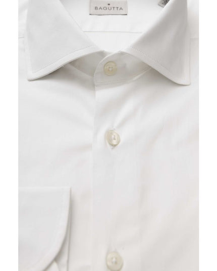 Bagutta White Cotton Men's Shirt