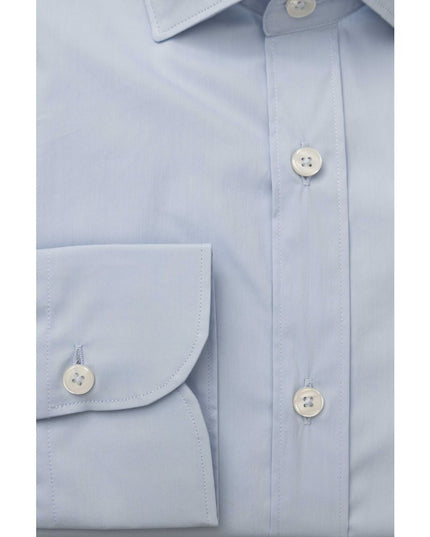 Bagutta Light Blue Cotton Men Shirt