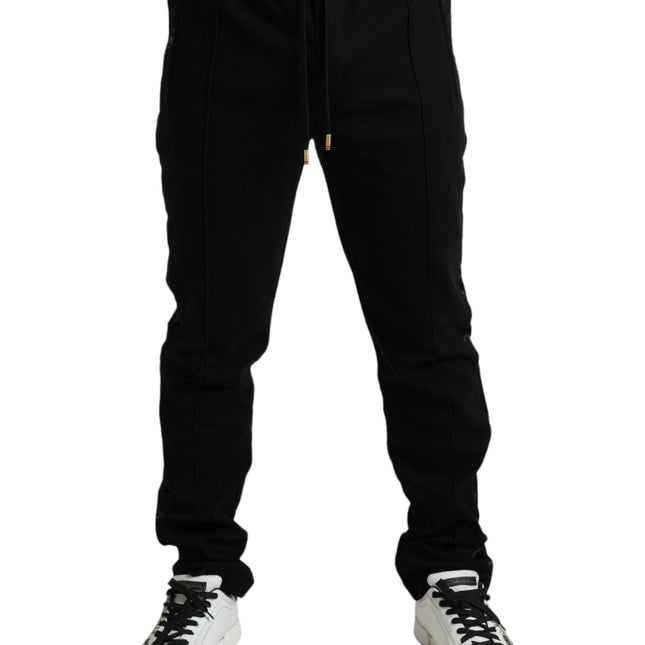 Dolce & Gabbana Black Cotton Blend Jogger Sweatpants Pants