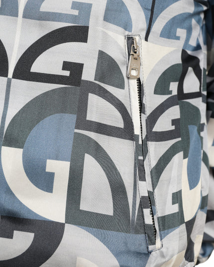 Dolce & Gabbana Multicolor Logo Print Bomber Blouson Jacket