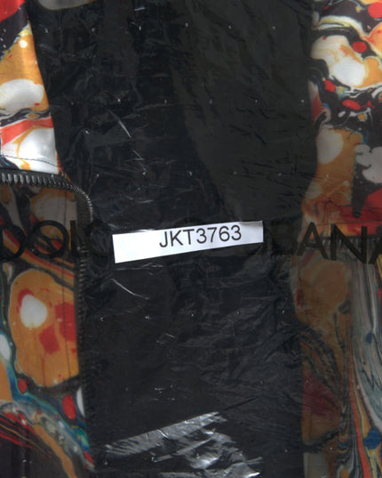 Dolce & Gabbana Multicolor Abstract Polyester Bomber Jacket