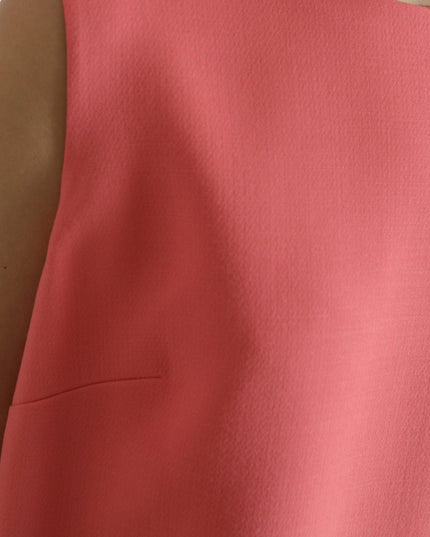 Dolce & Gabbana Pink Virgin Wool Sleeveless Mini Dress