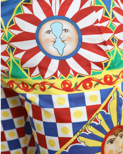 Dolce & Gabbana Multicolor Carretto Print Men Bermuda Shorts