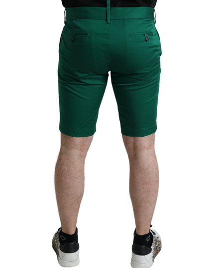 Dolce & Gabbana Deep Green Cotton Stretch Men Bermuda Shorts