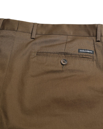Dolce & Gabbana Brown Cotton Stretch Men Bermuda Shorts