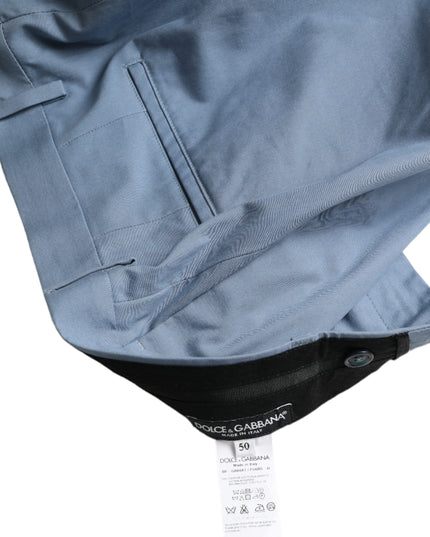 Dolce & Gabbana Sky Blue Cotton Folded Hem Men Bermuda Shorts