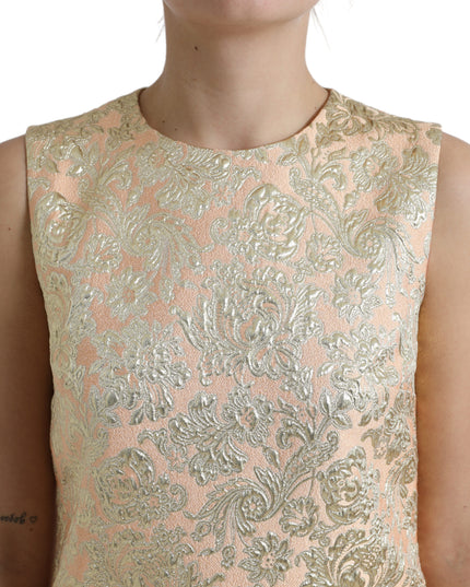 Dolce & Gabbana Metallic Floral Jacquard A-line Mini Dress