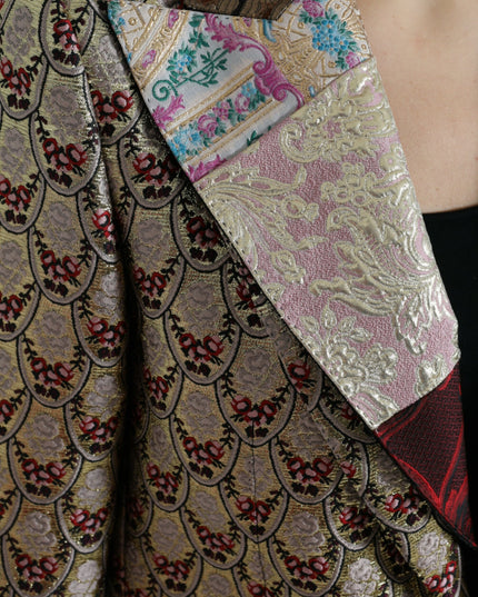 Dolce & Gabbana Multicolor Floral Patchwork Jacquard Jacket