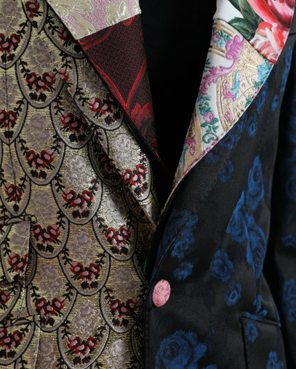 Dolce & Gabbana Multicolor Floral Patchwork Jacquard Jacket