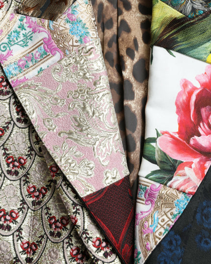 Dolce & Gabbana Multicolor Floral Patchwork Jacquard Jacket