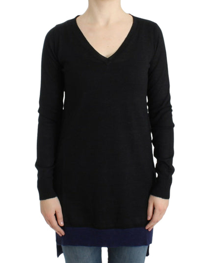 Costume National Black V-neck lightweight sweater