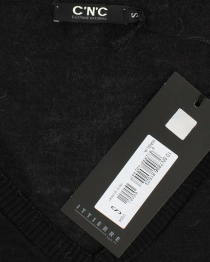 Costume National Black V-neck lightweight sweater