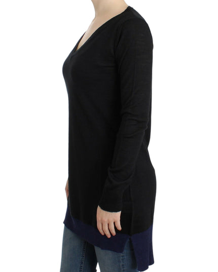 Costume National Black V-neck lightweight sweater