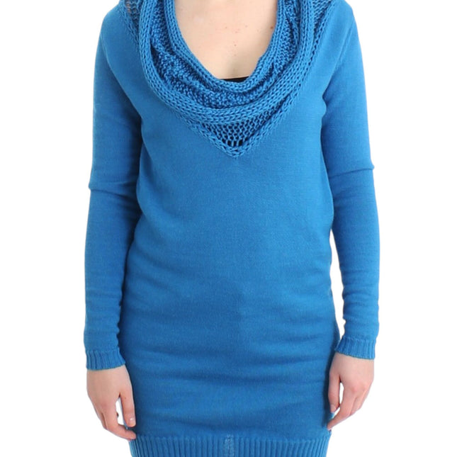 Costume National Blue scoopneck sweater